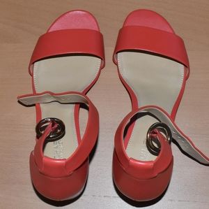 Michael kors leather Lena wedge sandals